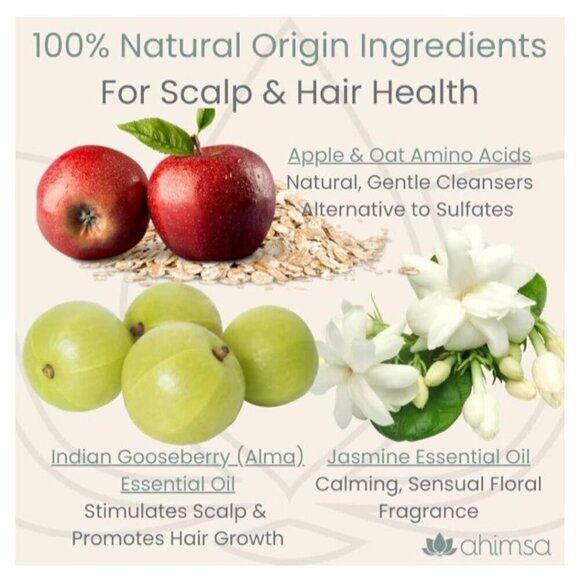 Ahimsa Hair in Harmony post workout Daily Shampoo 10 oz Authentic, Jasmine. New - Picture 2 of 5